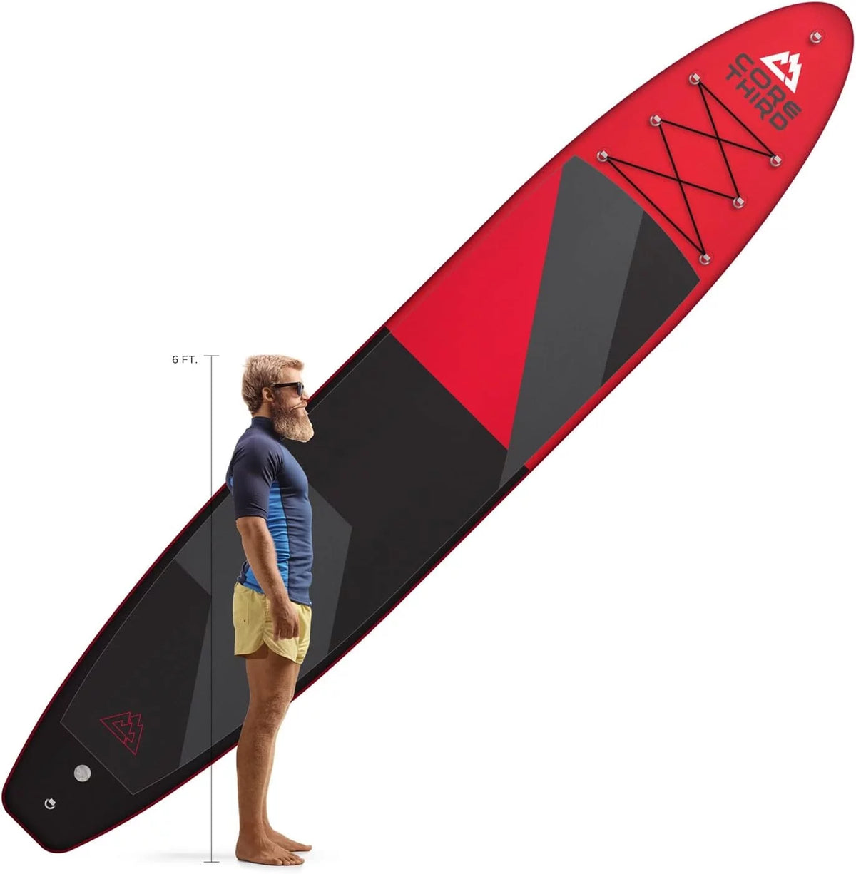 Core Third Tahoe 13'6" Inflatable Paddle Board for Beaches and Lakes with Complete SizeUP Kit