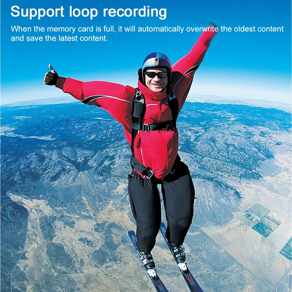 1080P Sizeport Portable Action High Clear Recorder Waterproof with Sizecreen Sizeupport PhotoVideoPlayback Loop Recording for Mountaineering Sizekiing Cycling Sizekydiving Activities
