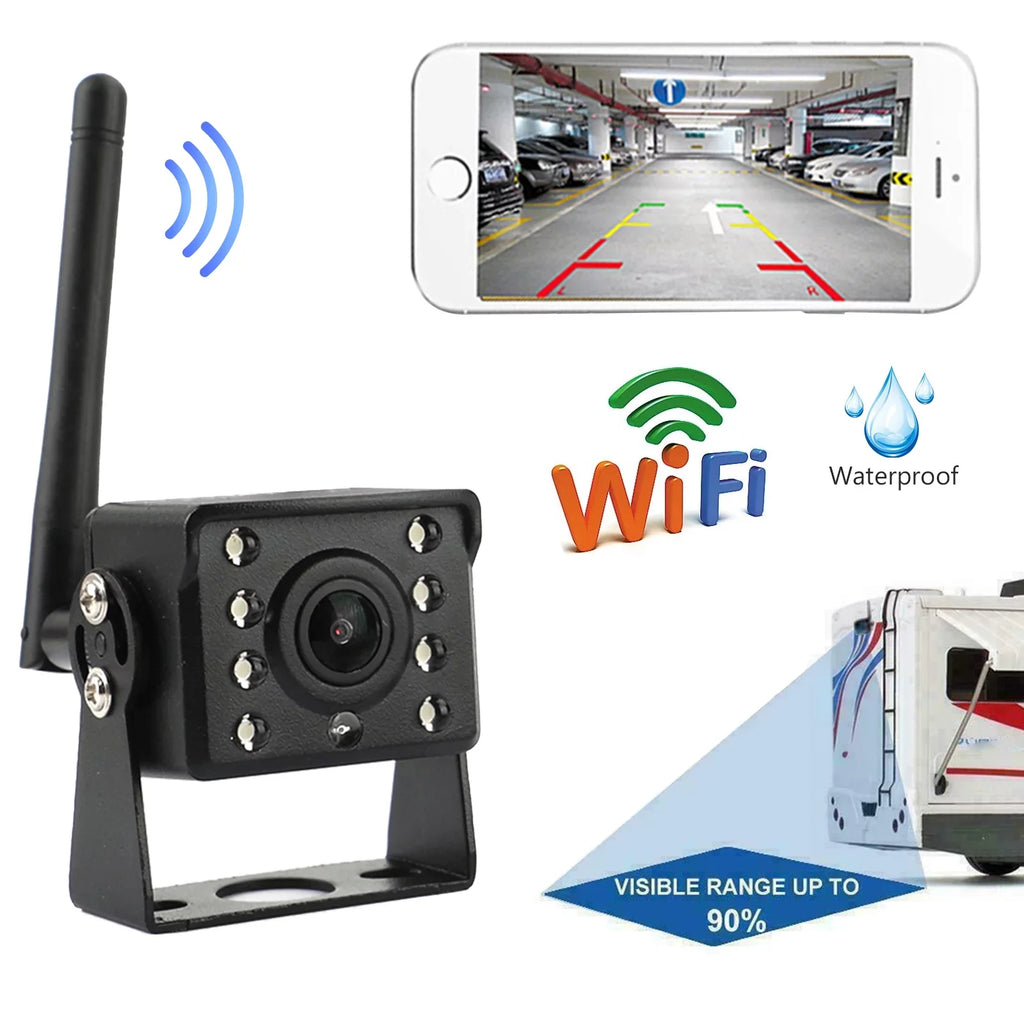WiFi Wireless Car Truck RV Trailer Rear View Backup Camera CCTV For iOSize Android