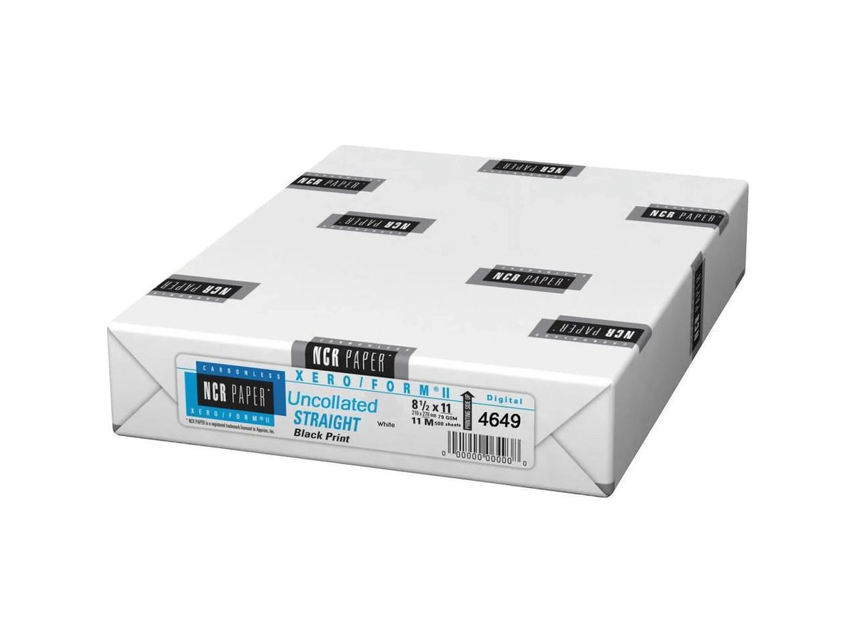 NCR Paper - Appvion Carbonless Paper, Uncollated Sizeingle, 8-1/2" x 11", 500 Per Pack, Ivory