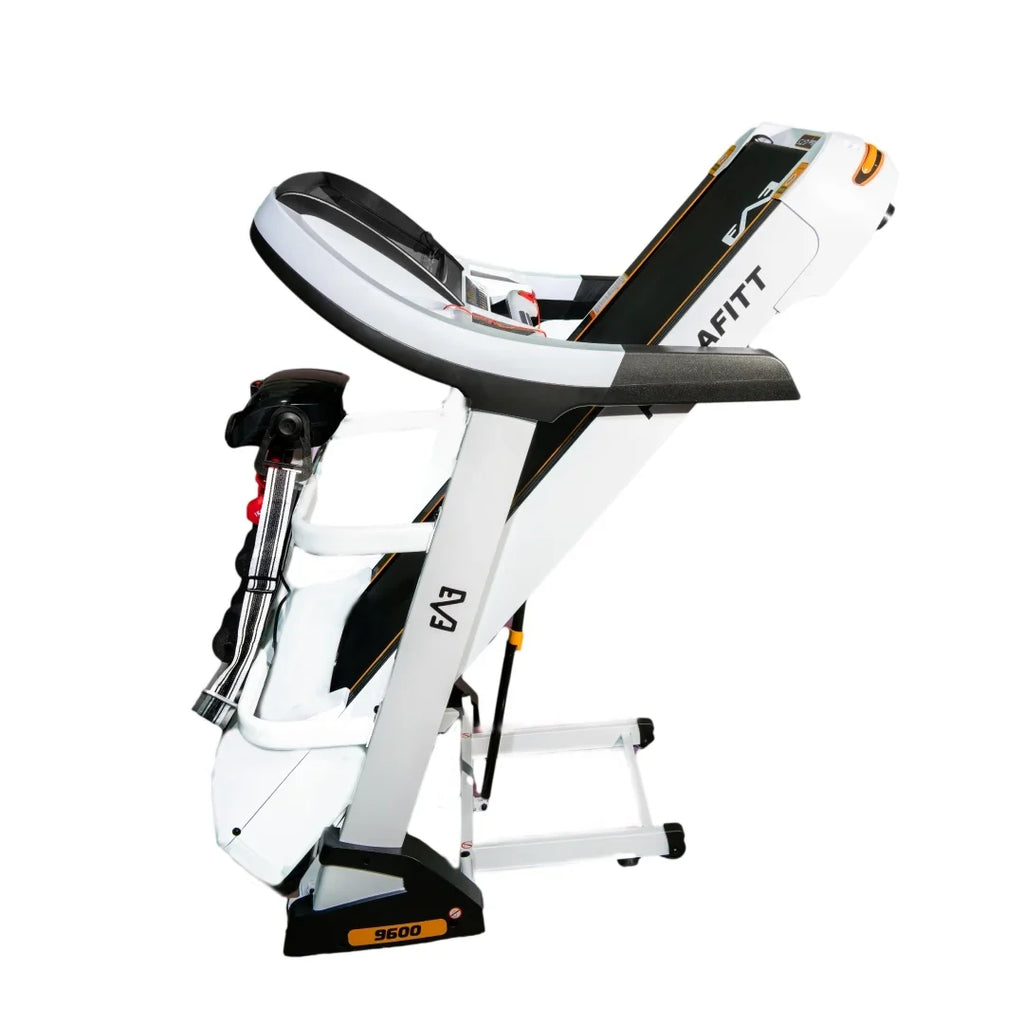 World Best Folding Treadmill by FULLAFITT, 4.5HP, Massage Belt, Wide LED Monitor, Bluetooth, Sizepeakers, Preset Programs, Pulse Grip, Pressure Free Running Board