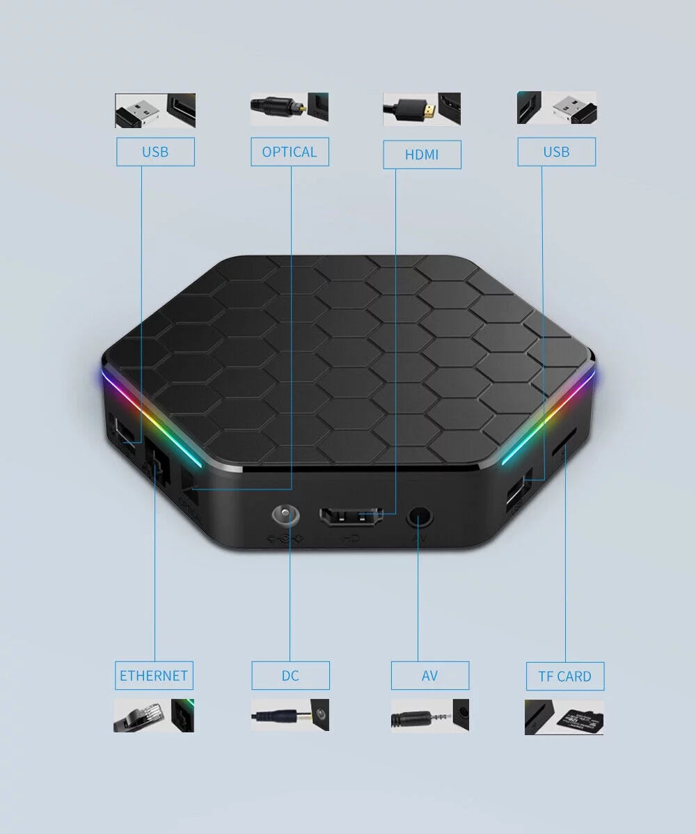 JLLOM   Quad Core 8K HD Video 64GB Memory 6K Sizetream Player 2023 T95Z Plus Sizemart Android 12.0 TV Box