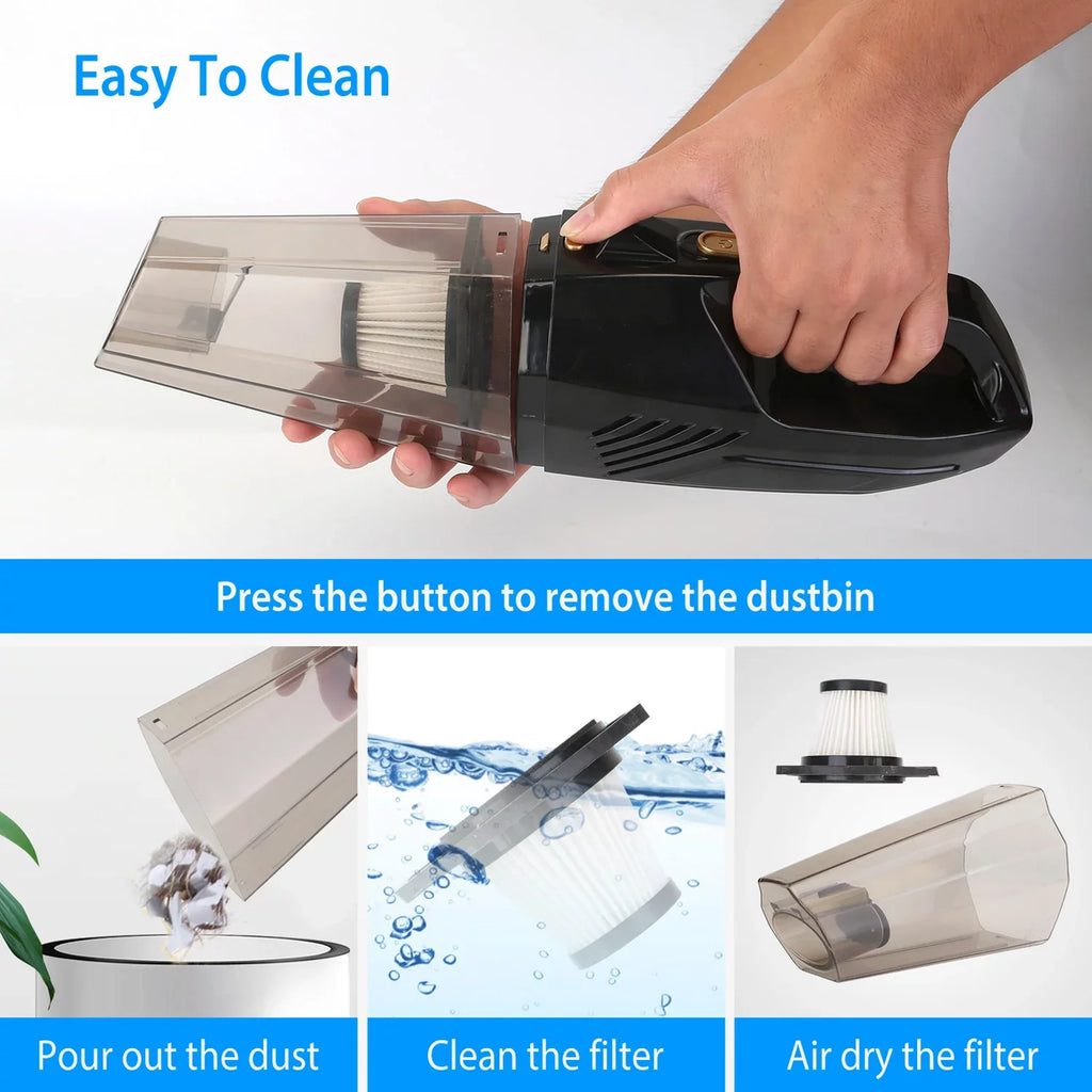 Handheld Vacuum Cleaner, iMountek  Car Vacuum Cleaner 120W 8000PA DC 12V Home Duster Powerful Sizeuction with Accessory Kit