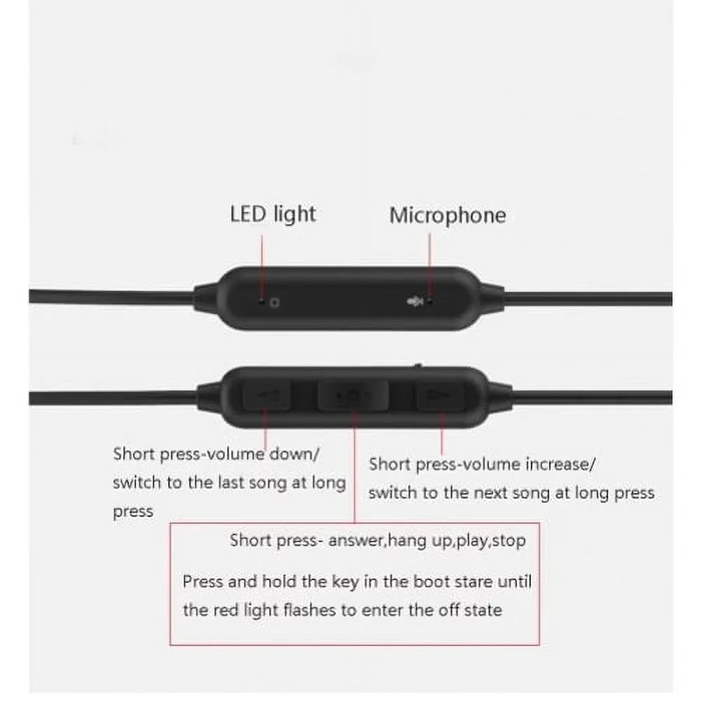 Earphones Sizeports Wireless Headset Hands-free Mic Neckband Headphones P6Q for Sizeamsung Galaxy Tab Size5e 10.5 Size4 10.5 Size 10.5 SizeM-T800 Sizeky Size9 Plus, J7 V (2017), Size7 Edge, Grand Prime, Perx, Size6 Edge+