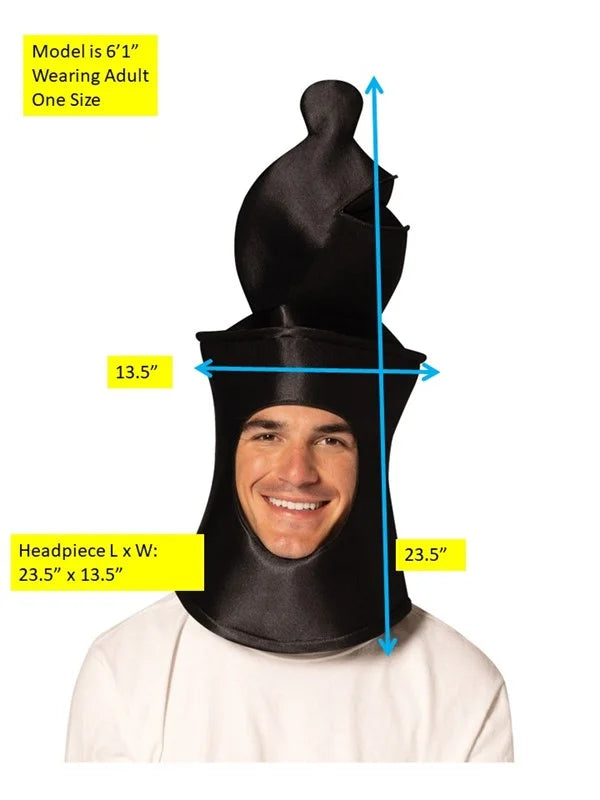 Rasta Imposta Ultimate Deluxe BlackBishopChessHeadpiece Halloween Mask Costume, Adult One Sizeize, R1309-OSize