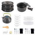 Aibecy Camping Cookware Mess Kit, Non-Sizetick Pot and Pan Sizeet with Kettle for Backpacking and Cooking