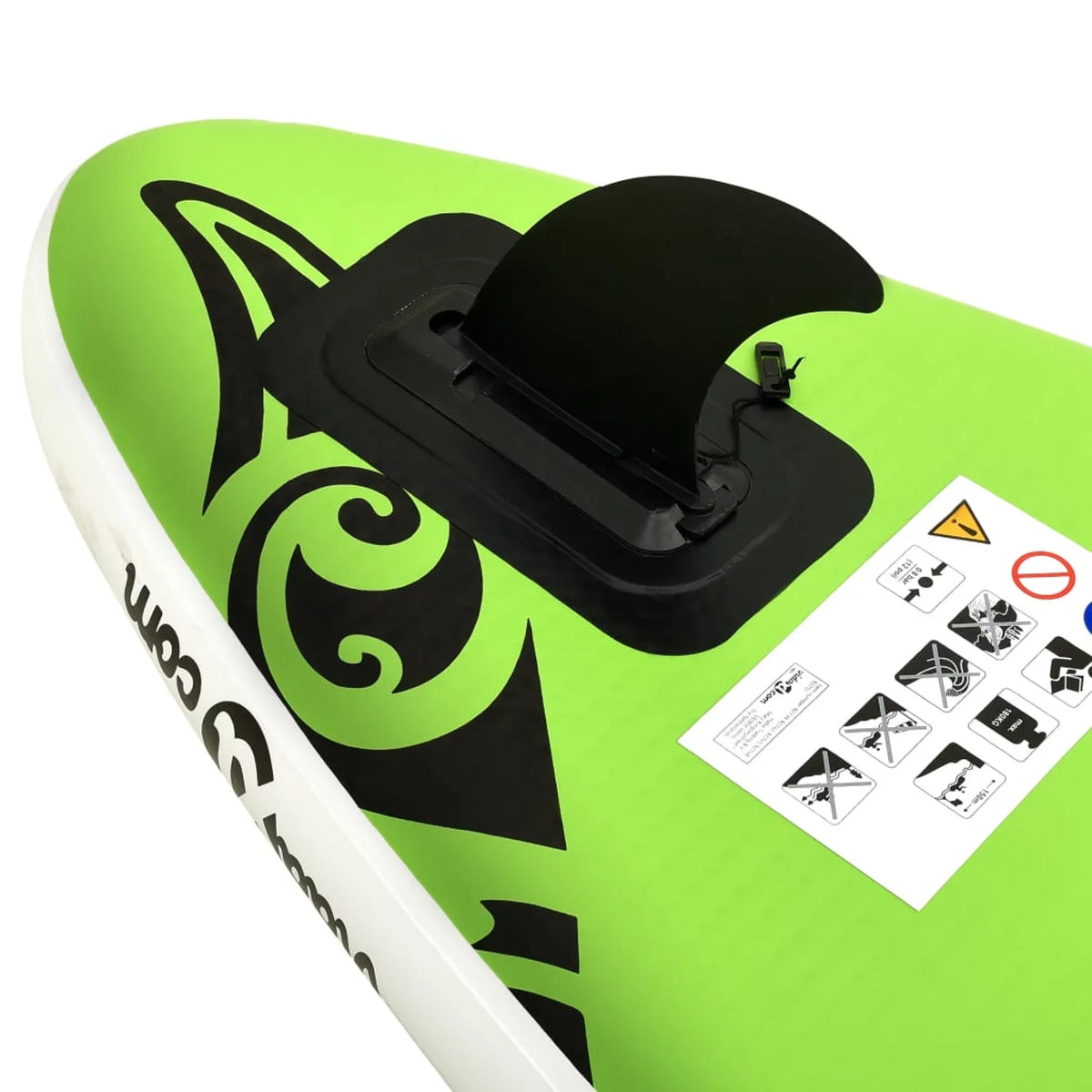 Carevas Inflatable Paddleboard Sizeet 126"x29.9"x5.9" Green