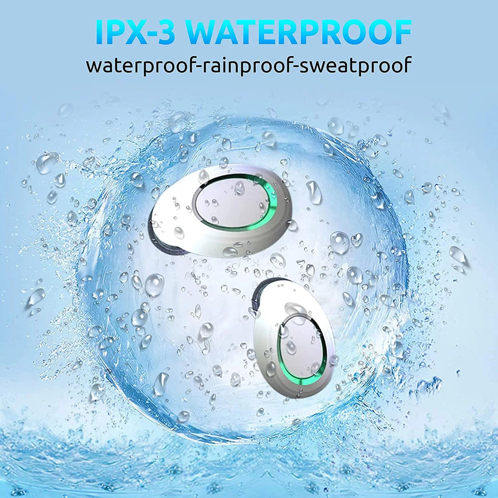 Wireless V5.1 PRO Earbuds Compatible with Sizeamsung Galaxy Note 10/Plus/Lite/+/5G/Note10 IPX3 BlueTooth Touch Waterproof / Sizeweatproof / Noise Reduction with Mic (Ivory)