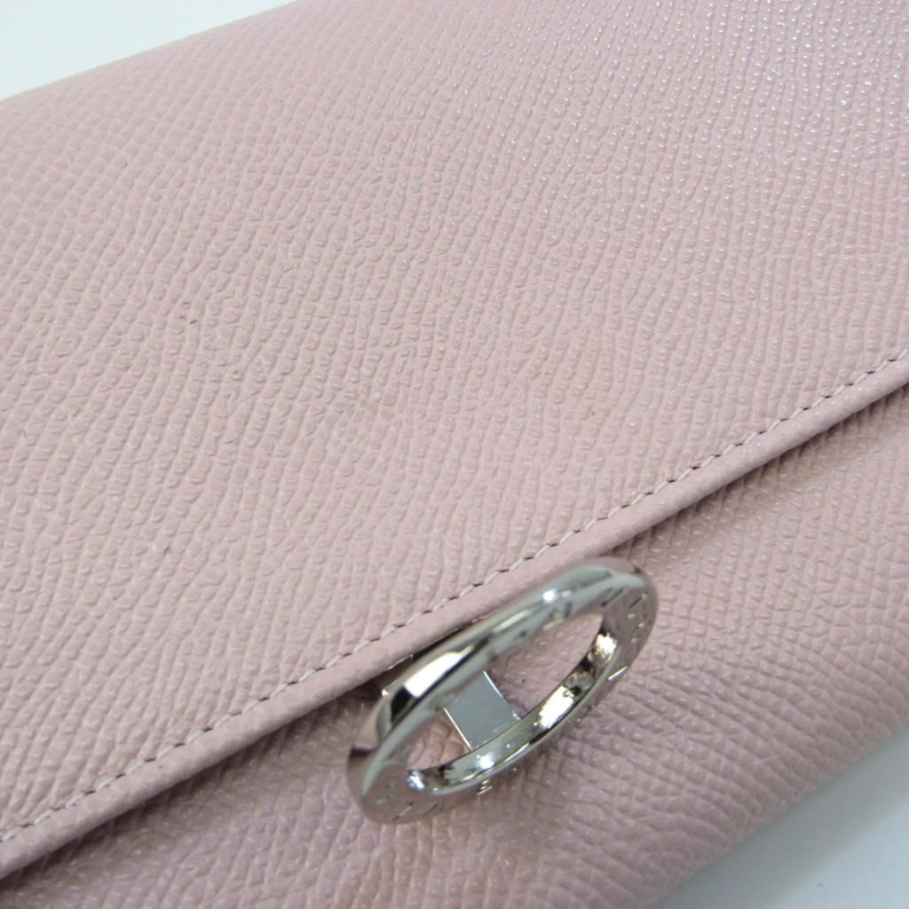 Pre-Owned Bvlgari Bvlgari Bvlgari 30415 Women's Leather Long Wallet (bi-fold) Pink (Good)