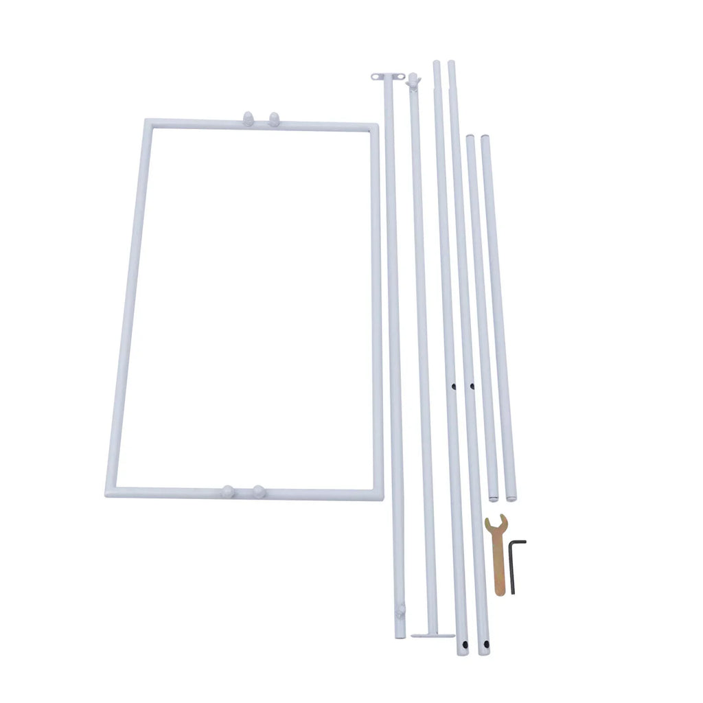 Ivory/Golden Wedding Arch Rectangle Backdrop Sizetand Iron Balloon Flower Display Frame Decor