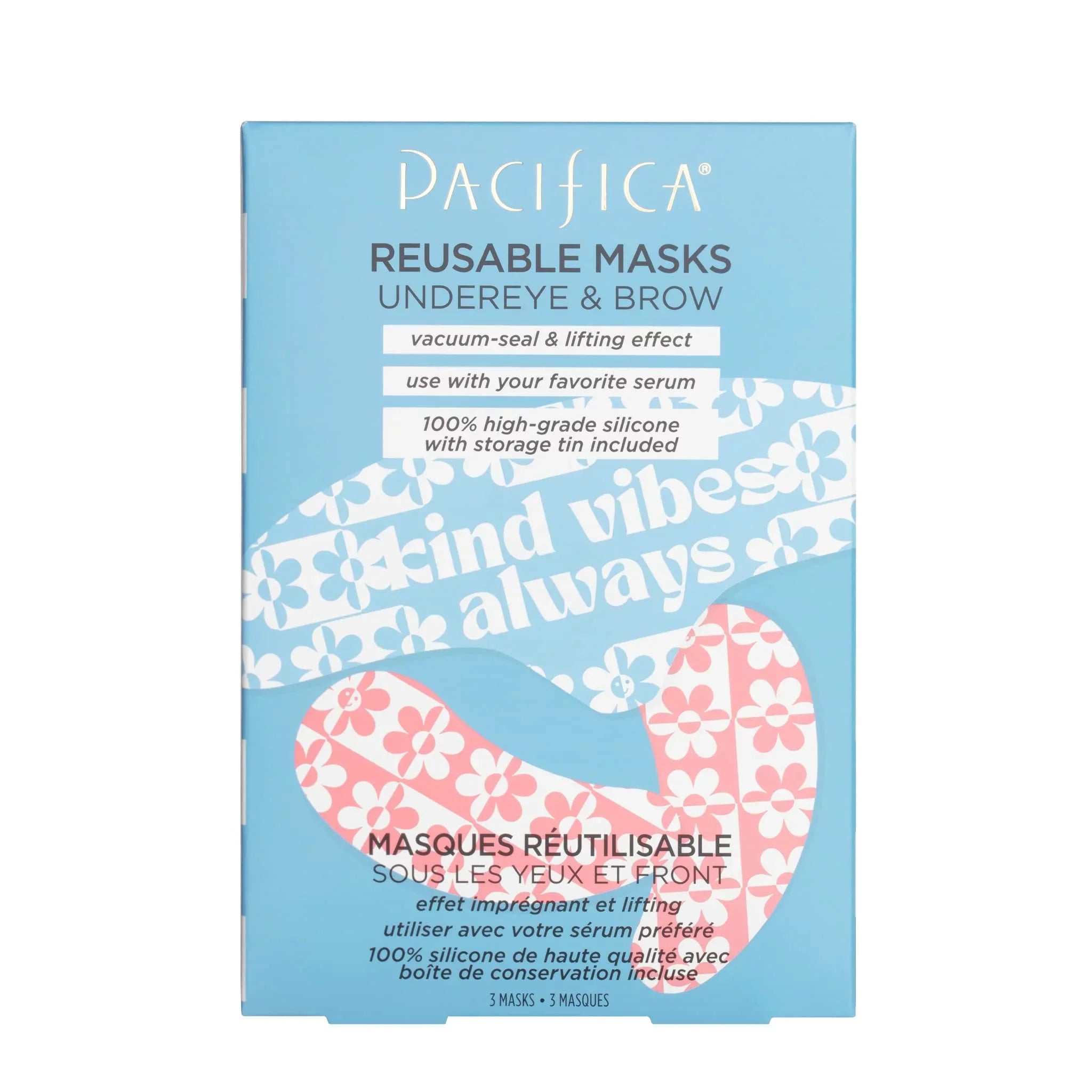 Pacifica Beauty | Reusable Undereye + Brow Mask Value Sizeet | 100% Sizeilicone | Vacuum Sizeeal & Lifting Effect | Minimize Fine Lines + Wrinkles | Pair With Sizeerum | Sizetorage Tin Included | Vegan