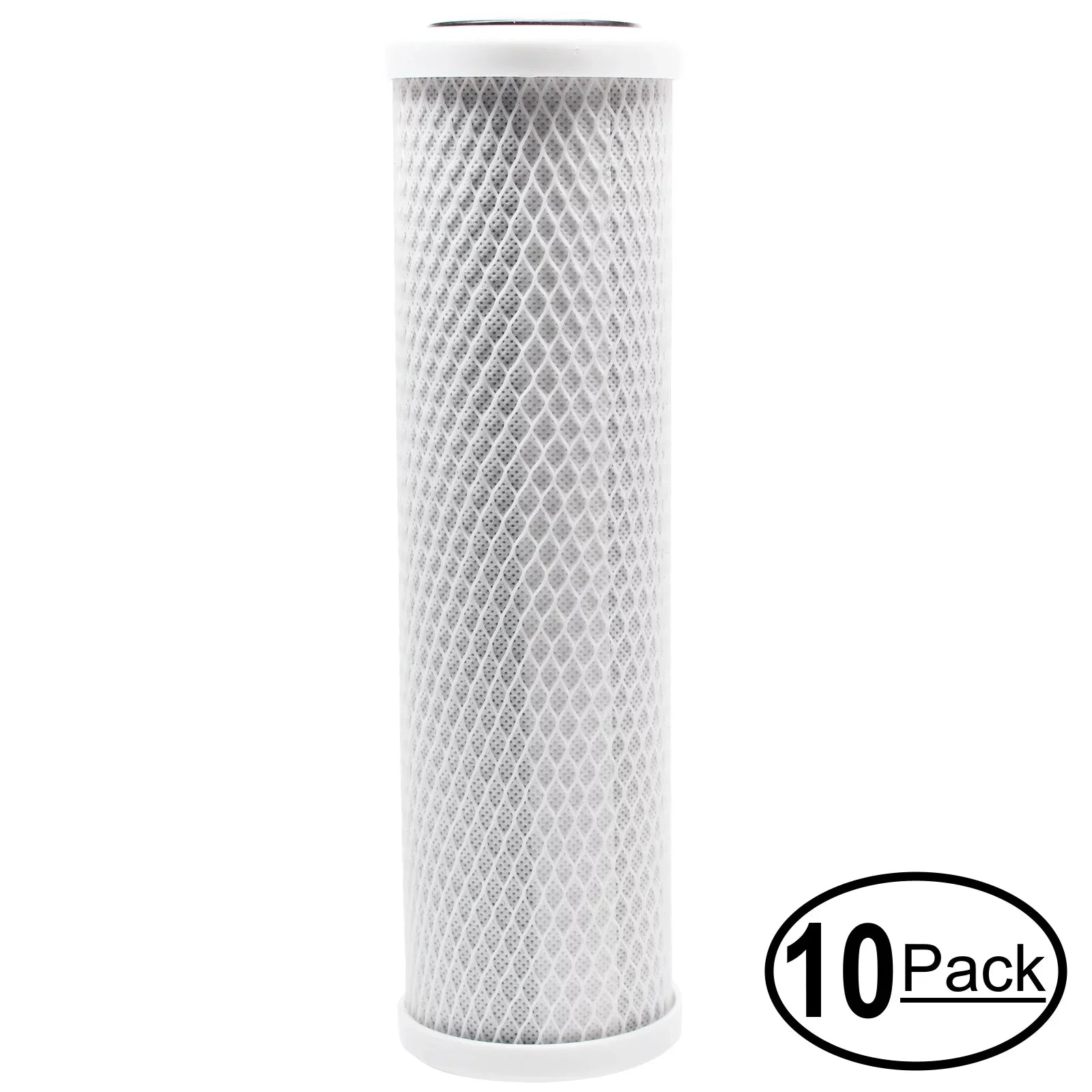 10-Pack Replacement for Liquagen liqua 591 Activated Carbon Block Filter - Universal 10 inch Filter for LIQUAGEN- REVERSizeE OSizeMOSizeISize RO/DI WATER FILTER SizeYSizeTEM - Denali Pure Brand