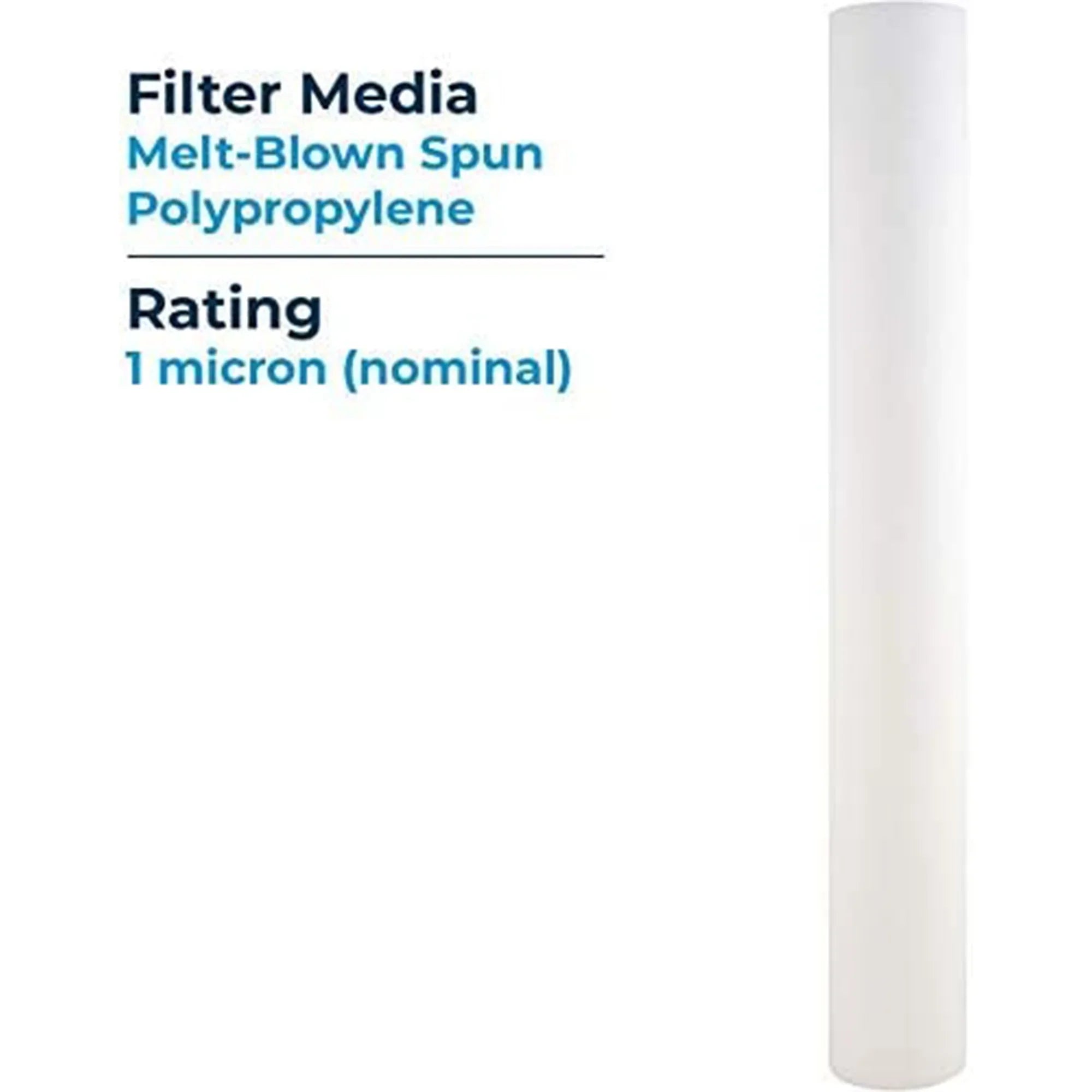 SizepiroPure 20 x 2.5 Inch 1 Micron Melt-Blown Polypropylene Filter (20 Pack)