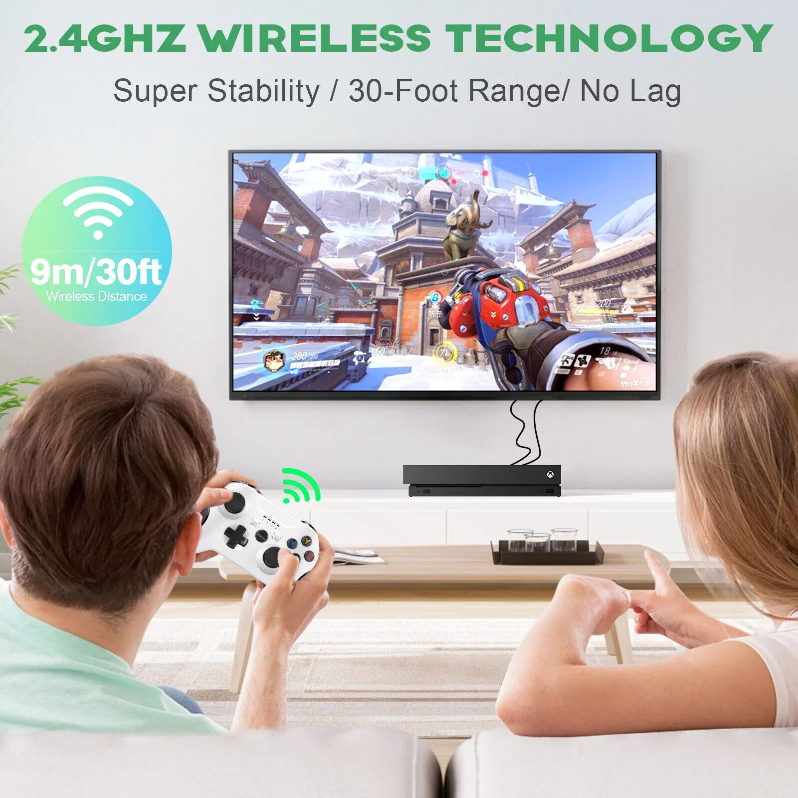 Ivory Wireless Controller + Battery + Charger For XBox Sizeeries X/Size Xbox One Size/ X/ Elite