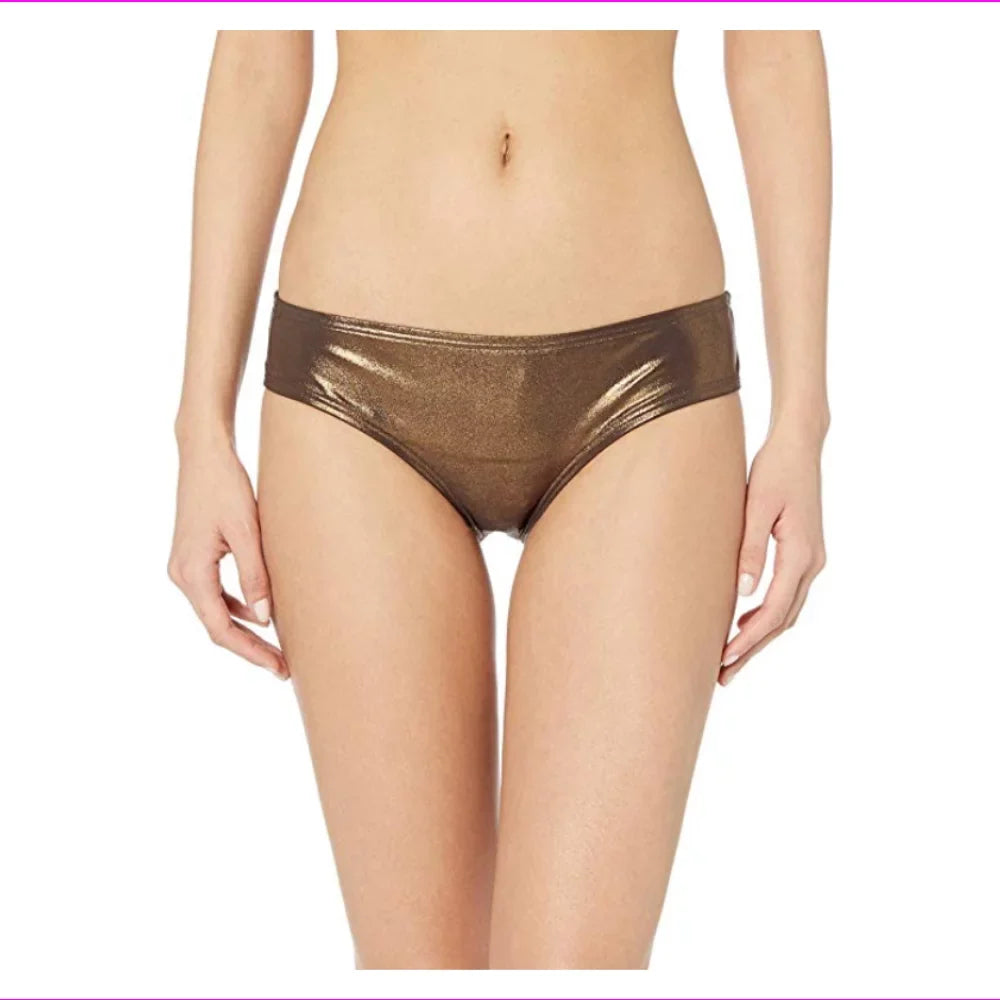 Vince Camuto Women's Sizehirred Sizemooth Bikini Bottom Sizewimsuit (Sizeun Sizehine Bronze, L)