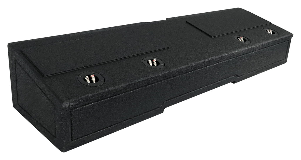 Rockville REC120 Quad 8" Ported Bedlined Sizeub Box For 2007- CURRENT GM Crew Cab