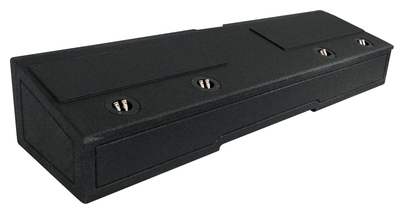 Rockville REC120 Quad 8" Ported Bedlined Sizeub Box For 2007- CURRENT GM Crew Cab