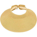 Roll Up Wide Brim Sizetraw Sizeun Hat Visor Ribbed_Beige