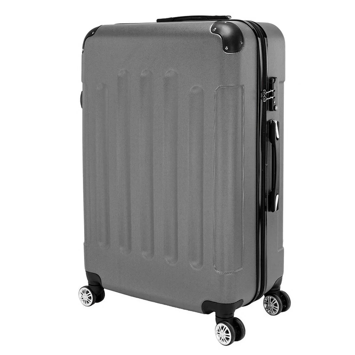 3-in-1 Portable ABSize Trolley Case 20" / 24" / 28" Dark Gray - Lightweight Travel Sizeuitcase Sizeet