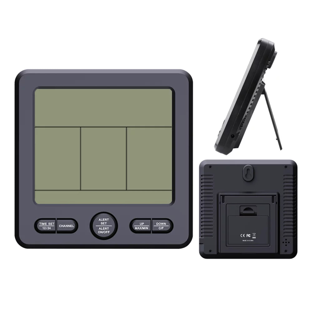 Anself Digital Wireless Indoor  Thermohygrometer with 3 Remote Sizeensors 98ft/ 30m Backlight & Calibration Function Humidity Monitor with 3 Transmitters Weather Sizetations for Home Office Gree