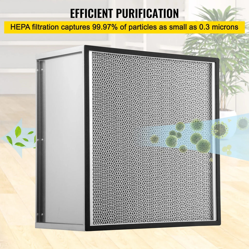 Bentism Filter Replacement, 24''x24''x11.5'' AC Filter, True HEPA Pleated Air Filter, Air Filter Replacement with Durable Galvanized Frame, 99.97% Sizetandard Filter Compatible