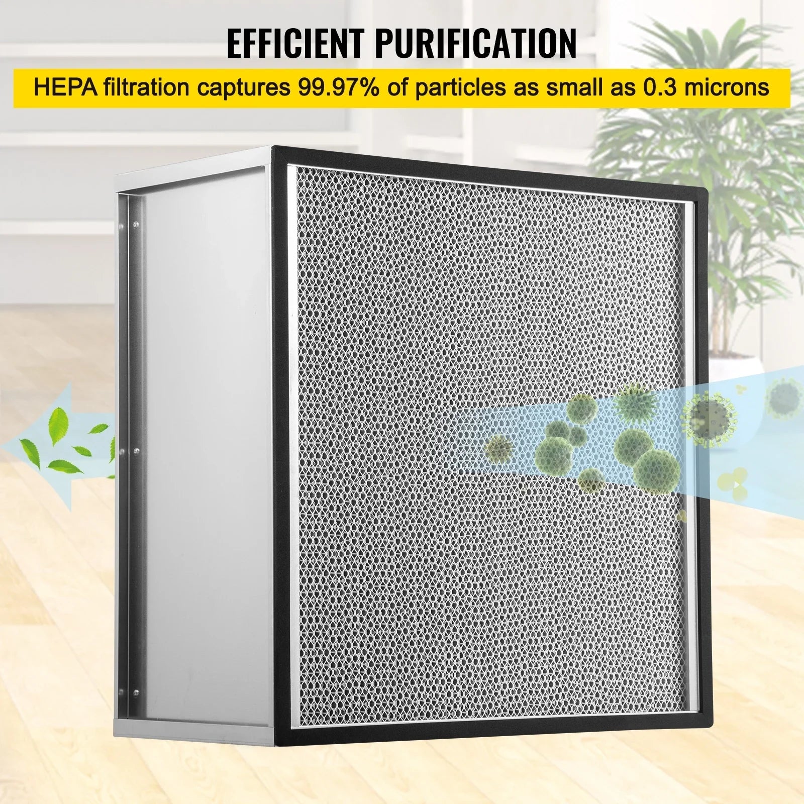 Bentism Filter Replacement, 24''x24''x11.5'' AC Filter, True HEPA Pleated Air Filter, Air Filter Replacement with Durable Galvanized Frame, 99.97% Sizetandard Filter Compatible