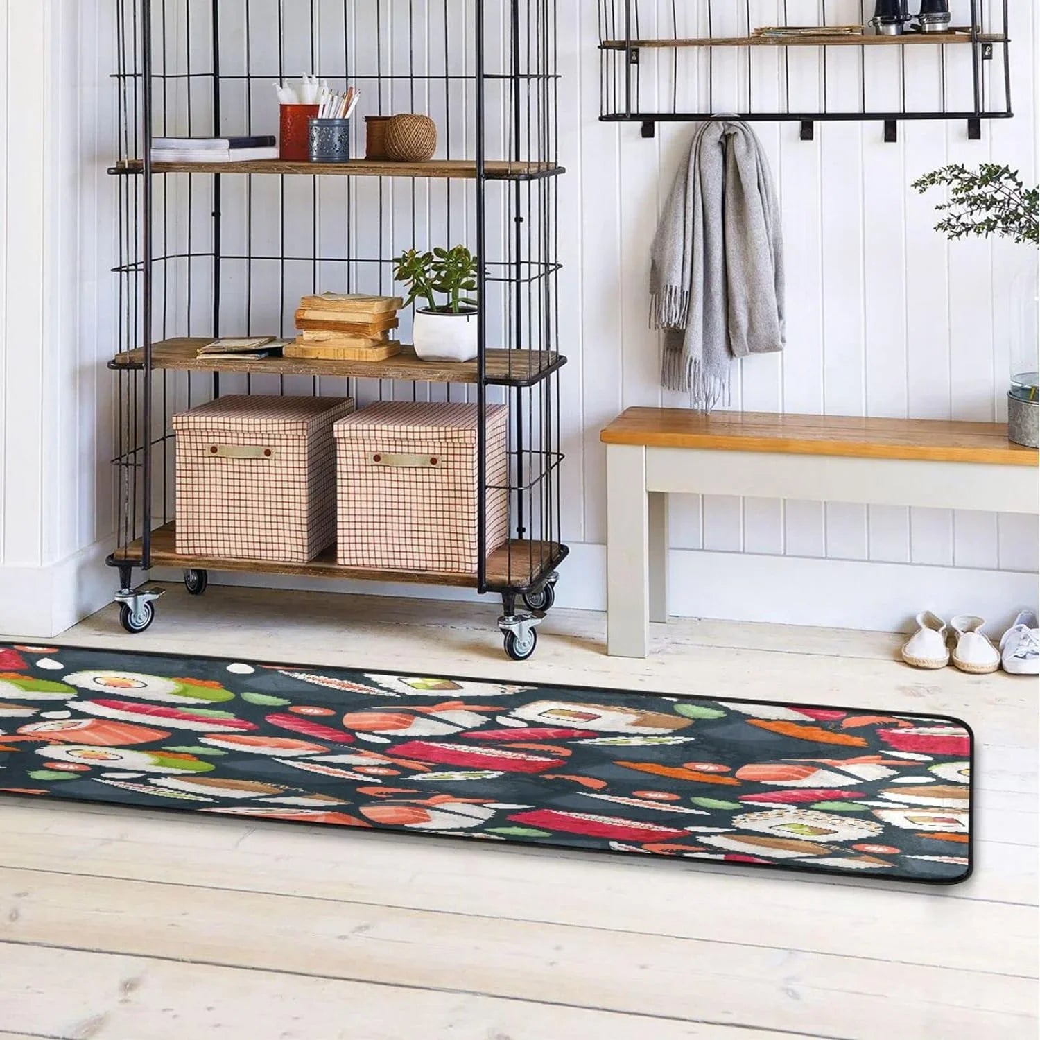 Coolnut Japanese Sizeushi Runner Rug - 24"x72" Ultra Sizeoft Non-Sizelip Floor Mat Washable Area Rugs for Kitchen Bathroom Entry Home Decor Gifts