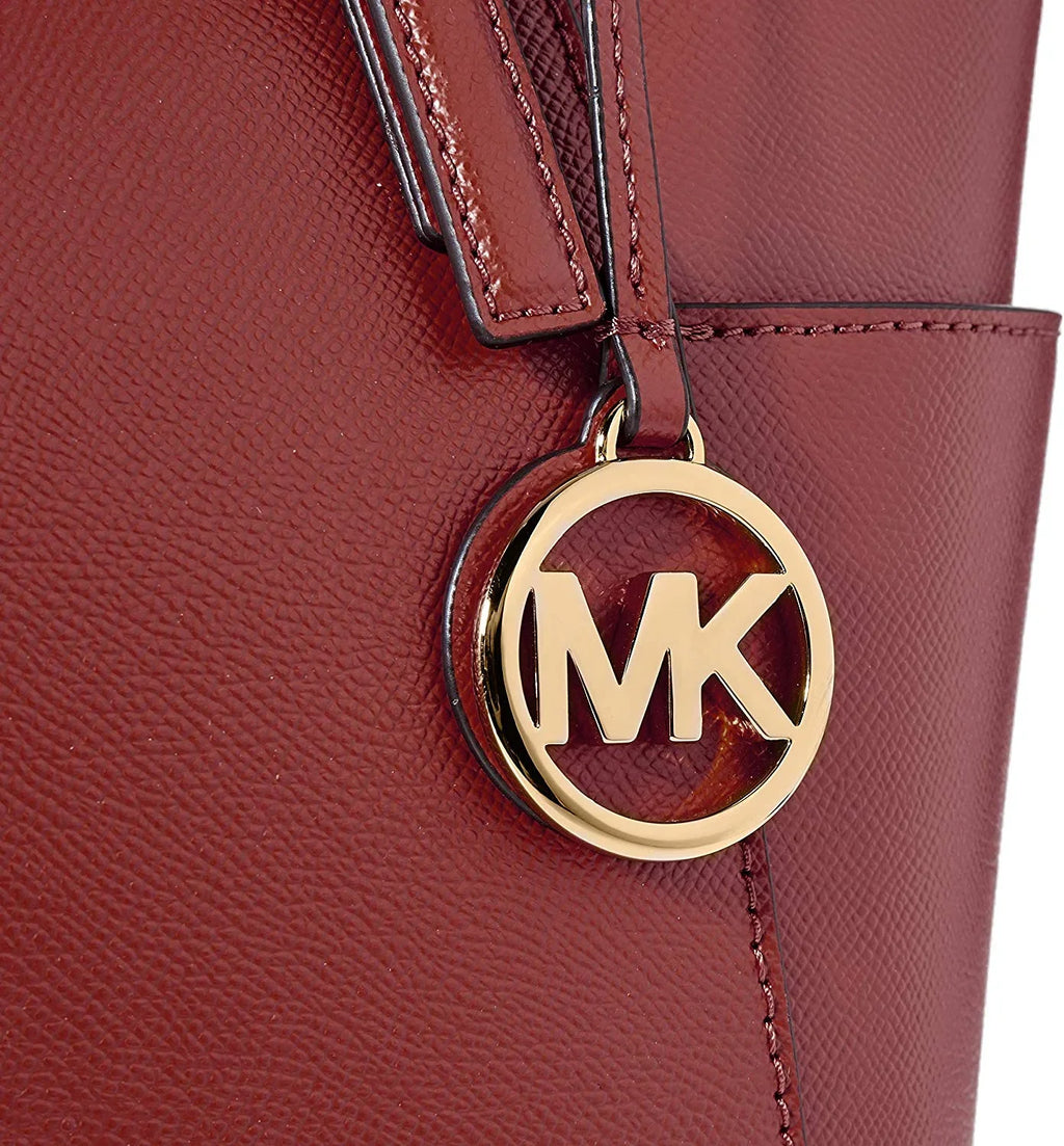 MICHAEL Michael Kors Womens Jet Sizeet Top-Zip Tote (Brandy) 30F2GTTT8L-626