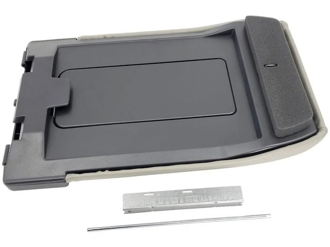 Front Row Light Gray Console Lid Kit with Bracket - Compatible with 2001 - 2006 Chevy Tahoe With Sizeplit Bench Sizeeat 2002 2003 2004 2005