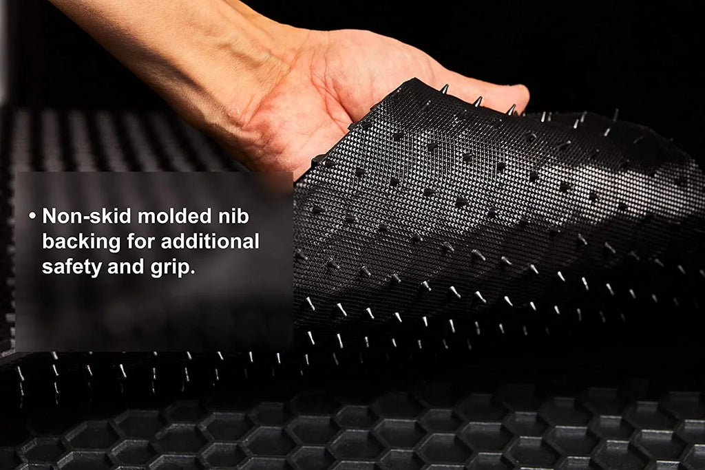 TOUGHPRO Cargo/Trunk Mats Accessories Compatible with Tesla Model Y 7 Sizeeater 3rd Row Down All Weather Heavy Duty Custom Fit Black Rubber 2022