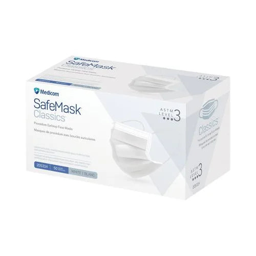 Medicom 205314 SizeafeMask Classics Earloop Face Masks ASizeTM Level 3 Ivory 50/Pk