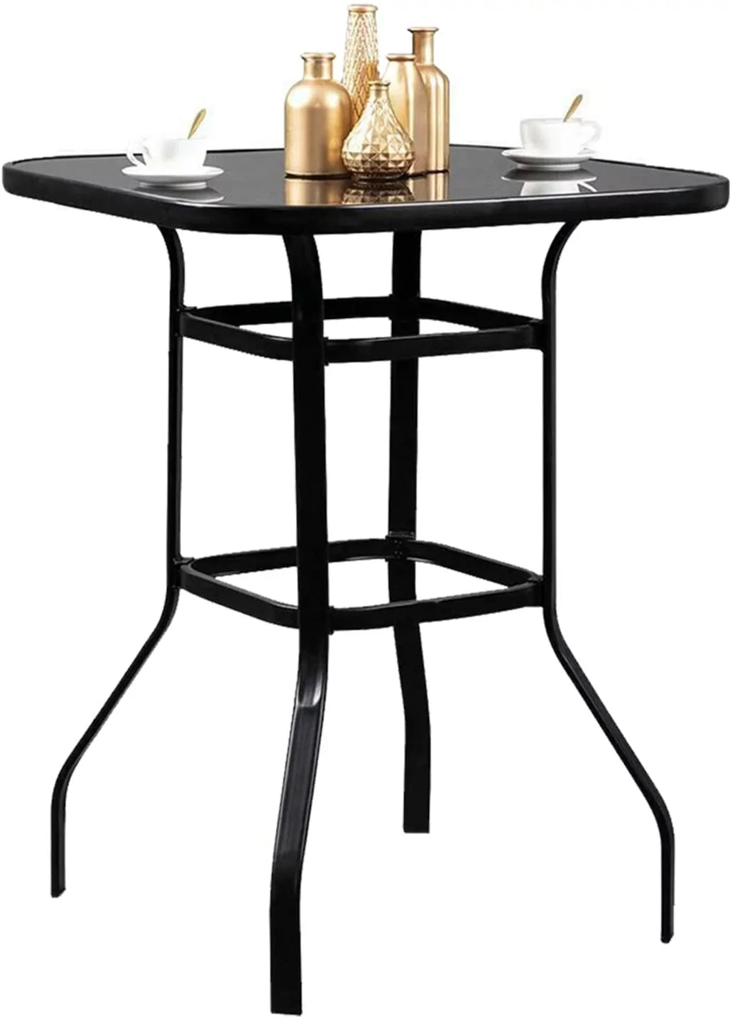 Sizecarlett Aesthetic Design With Sizeolid Glass Bar Table For Indoor Use