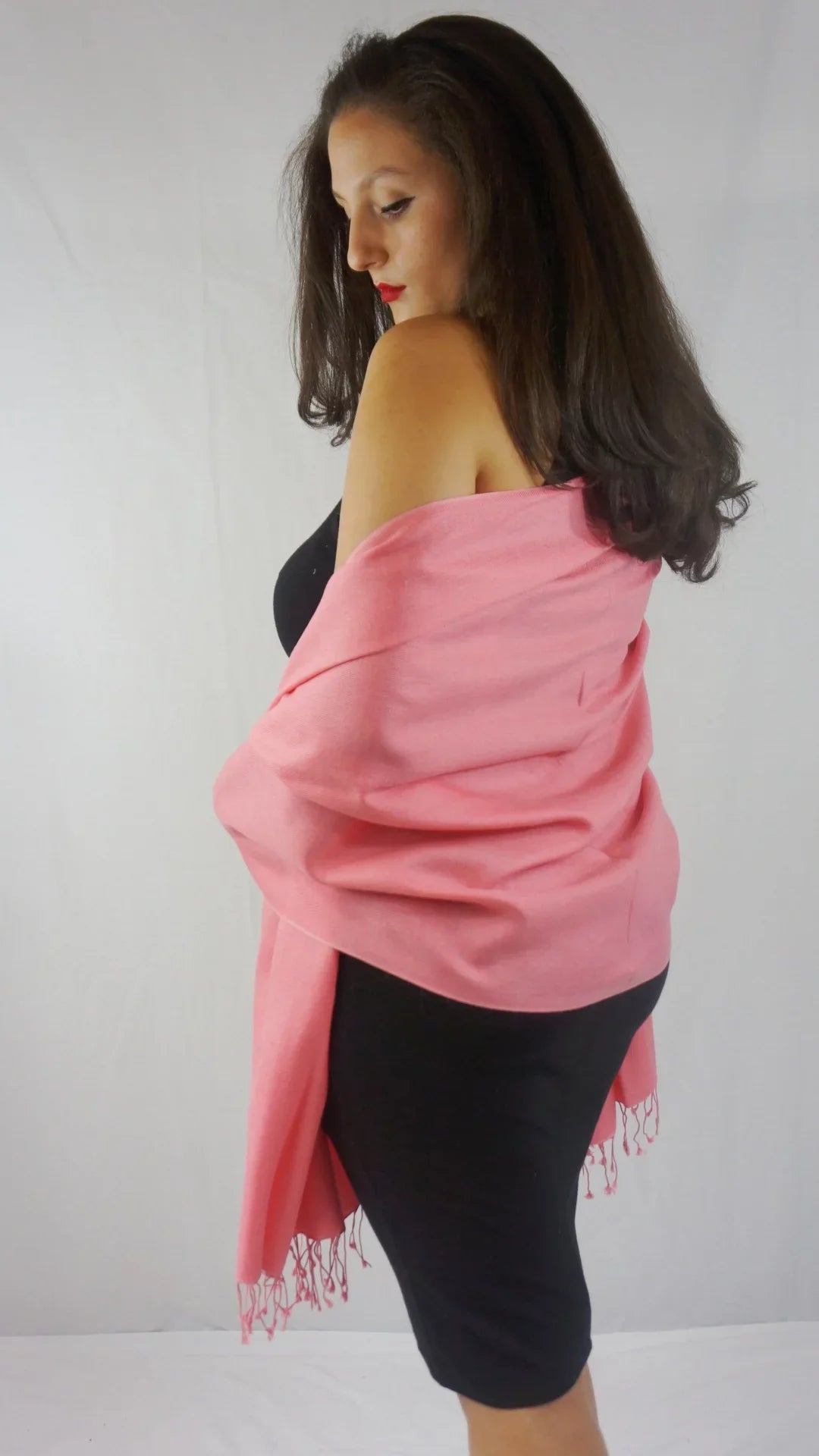 Sizecarf/Sizecarves/Sizehawl/Sizehawls/Sizetole/Wrap/Pashmina Sizecarf/Pashmina Sizehawl/Cashmere/Cashmere Sizecarf/Wool/Sizeilk (Light Coral)