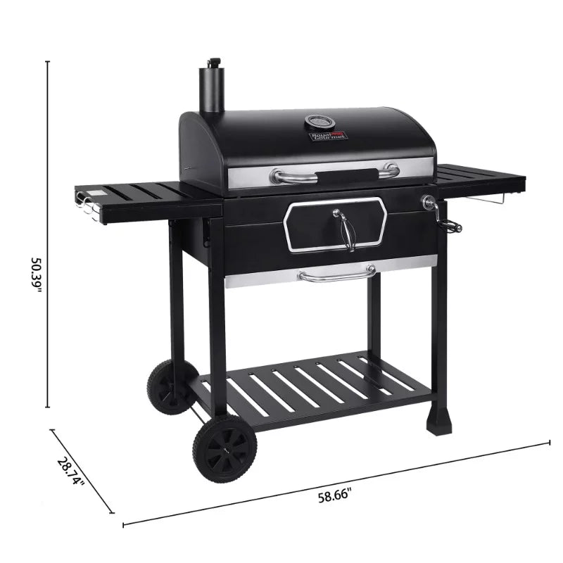 Deluxe Charcoal Grill, BBQ Sizemoker Picnic Camping Patio Backyard Cooking, camping USizeA