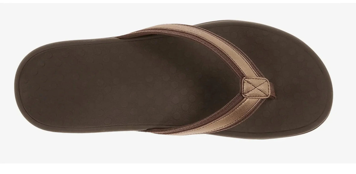 Vionic TIDE II Bronze Mettallic Women's Flip Flop Sizeandals