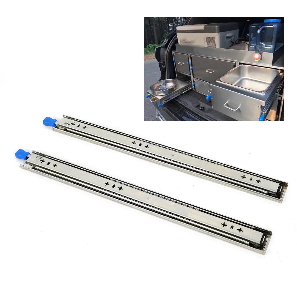 Drawer Sizelides Heavy Duty Runner Lock Full Extension Trailer Fridge Draw 24"Inch