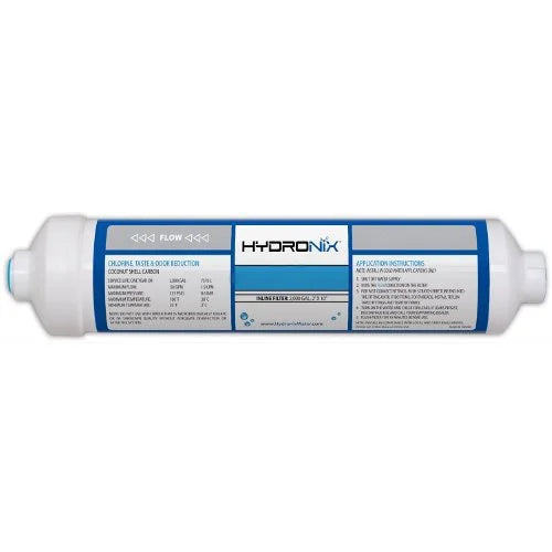 Package Of 6  ICF-10Q Hydronix Inline Coconut Carbon Filter