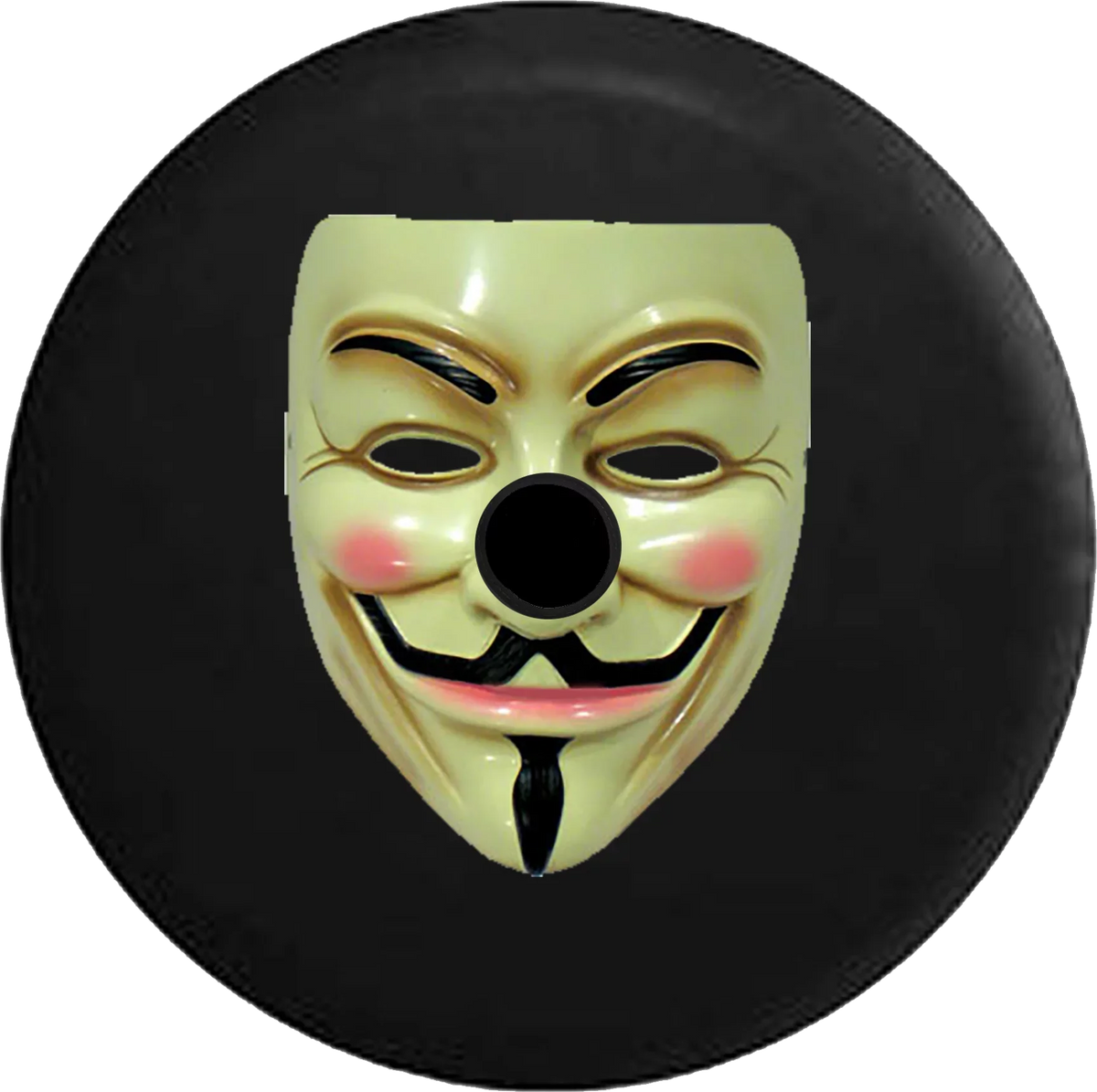 2018 2019 Wrangler JL Backup Camera Anonymous Mask Guy Fawkes True Freedom Sizepare Tire Cover for Jeep RV 32 Inch