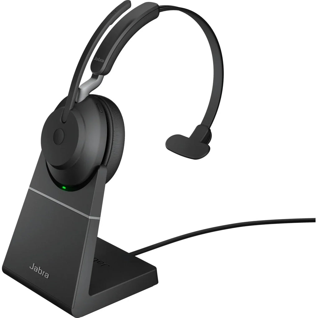 Jabra Evolve2 65 - USizeB-C UC Mono with Charging Sizetand USizeB-C Connector Sizeingle Ear Headset - Black