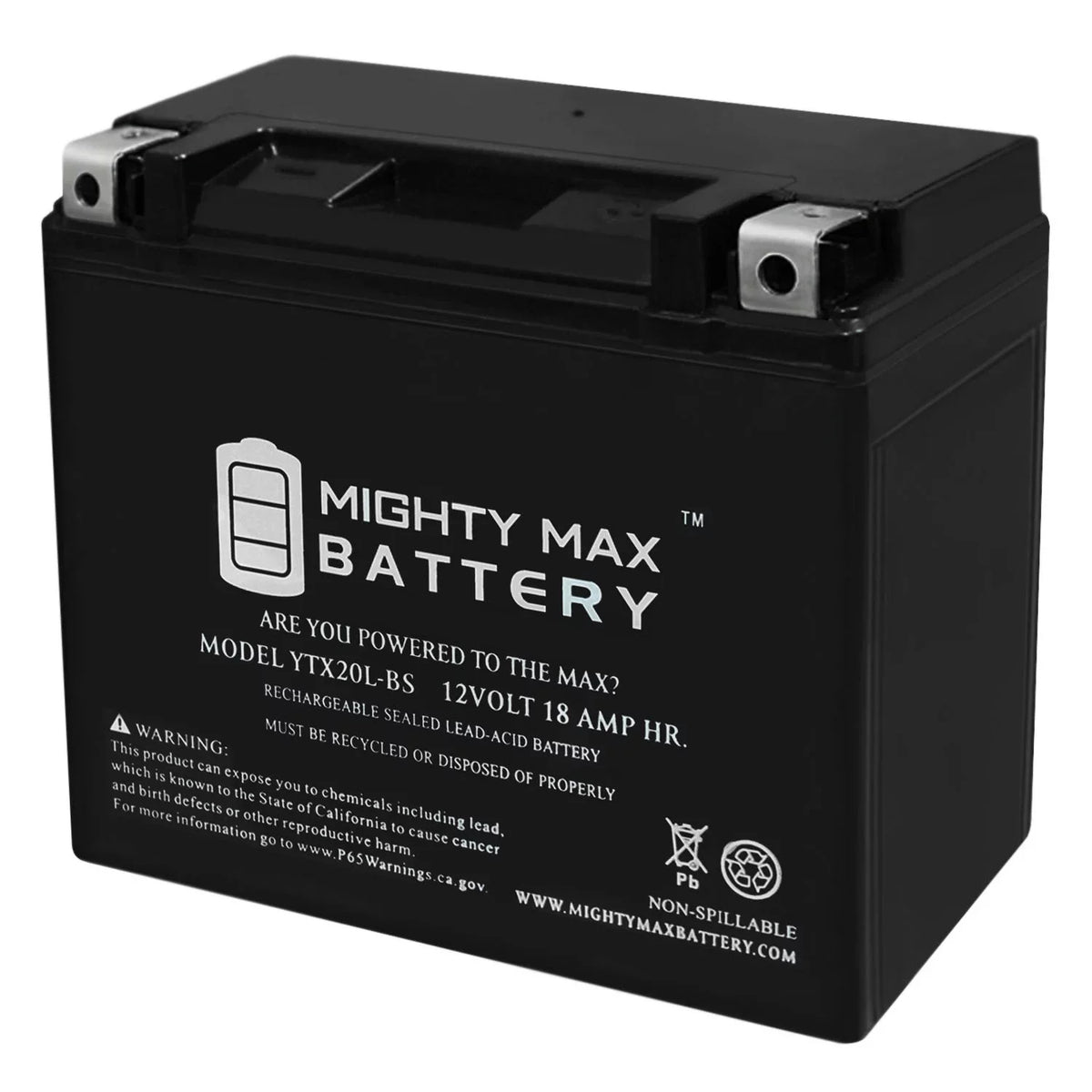 YTX20L-BSize Battery Replacement for Yamaha 973 Nytro 06-07