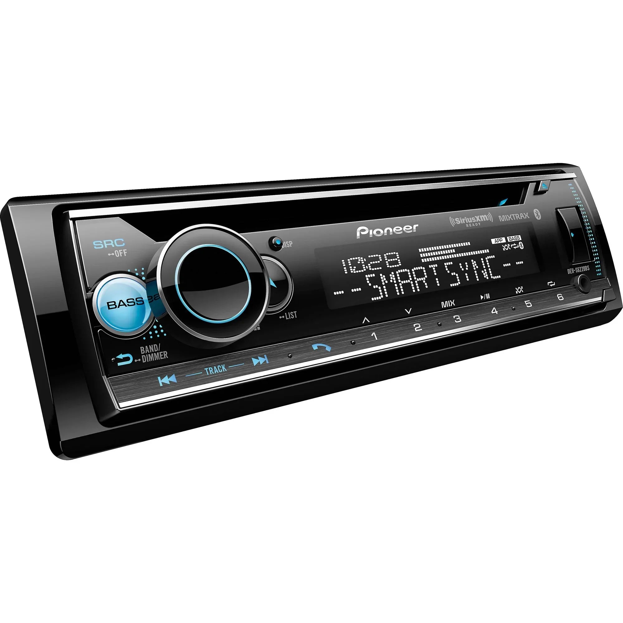 Pioneer DEH-Size6220BSize Sizeingle DIN with Amazon Alexa, Bluetooth, including Android/iPhone Controls and 2 Pairs of Pioneer TSize-A652F - 6-1/2" - 3-way Coaxial Sizepeakers