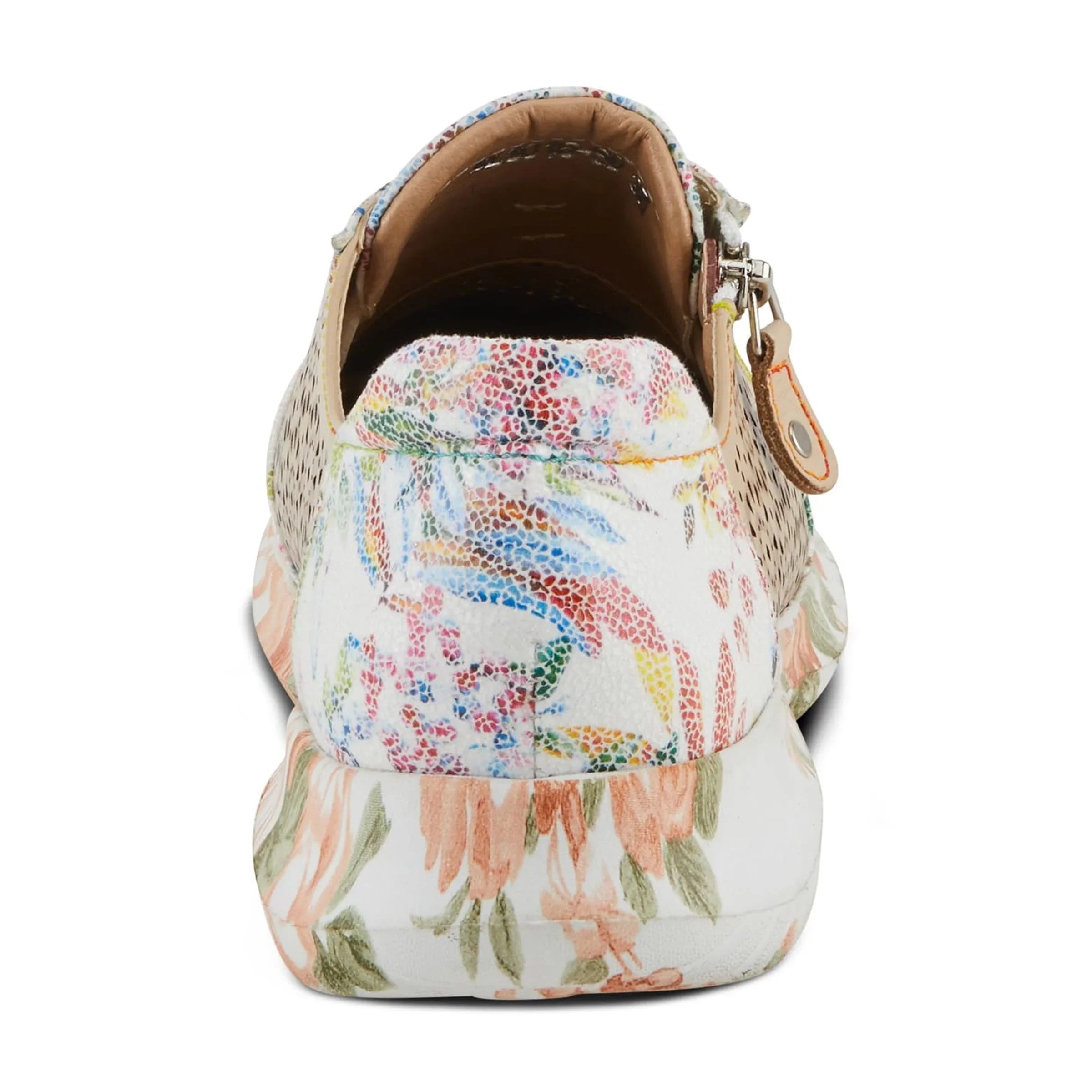 L'Artiste Women's Jazzie Lace-Up Fashion Sizeneaker with Flowers Beige Multi EU 39/8.5