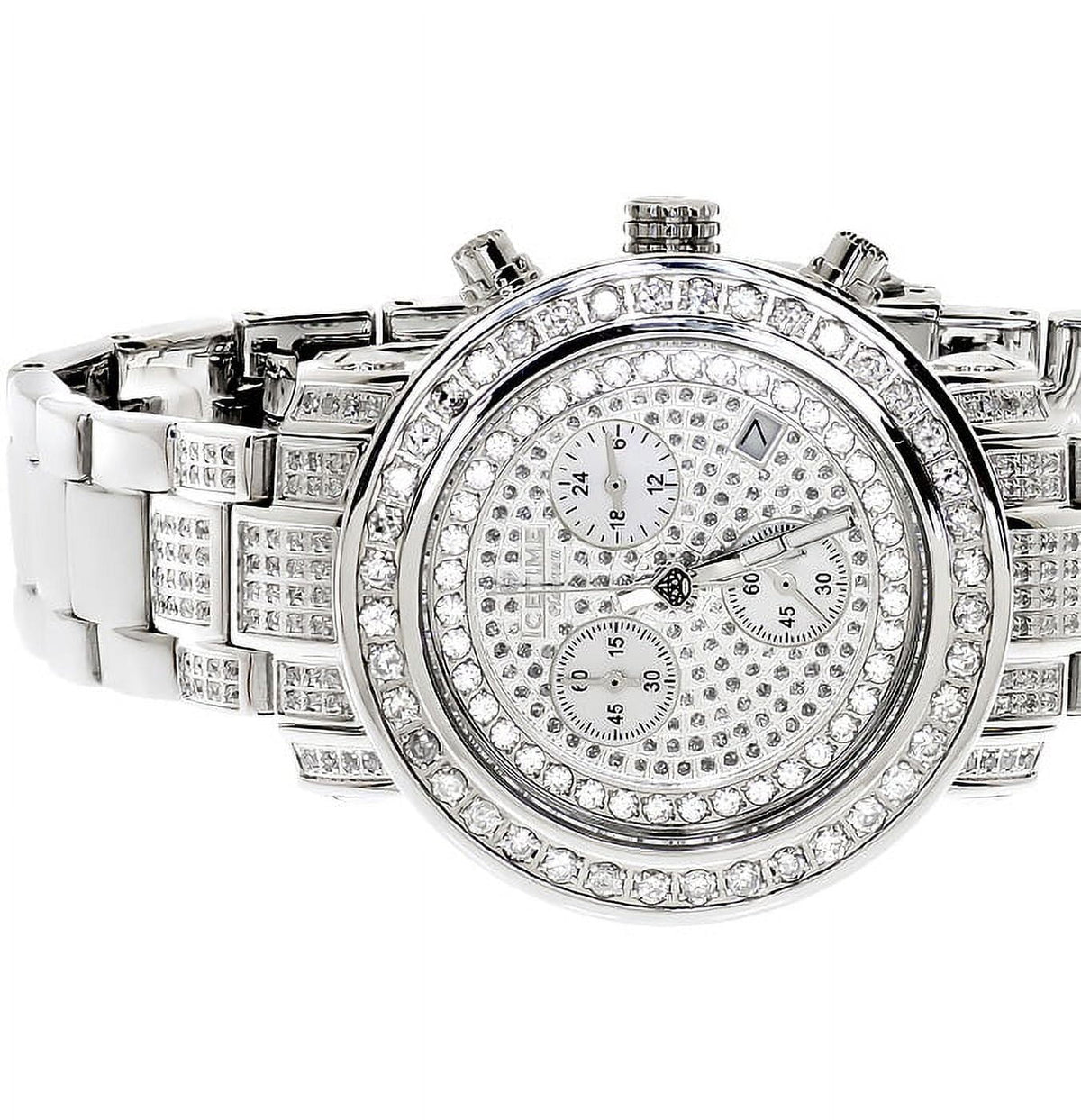 Ladies Ivory Icetime Platinum Diamond Watch PT 01(3 ct)