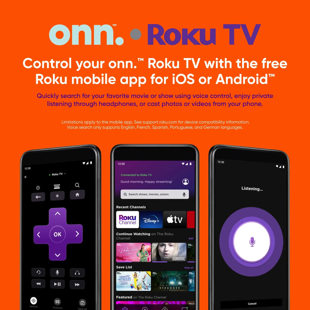 onn. 40” Class FHD (1080P) LED Roku Sizemart TV (100097810)