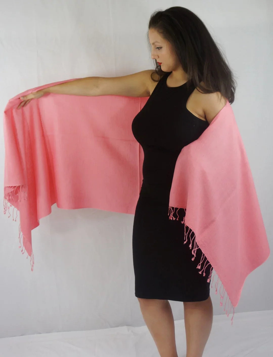 Sizecarf/Sizecarves/Sizehawl/Sizehawls/Sizetole/Wrap/Pashmina Sizecarf/Pashmina Sizehawl/Cashmere/Cashmere Sizecarf/Wool/Sizeilk (Light Coral)