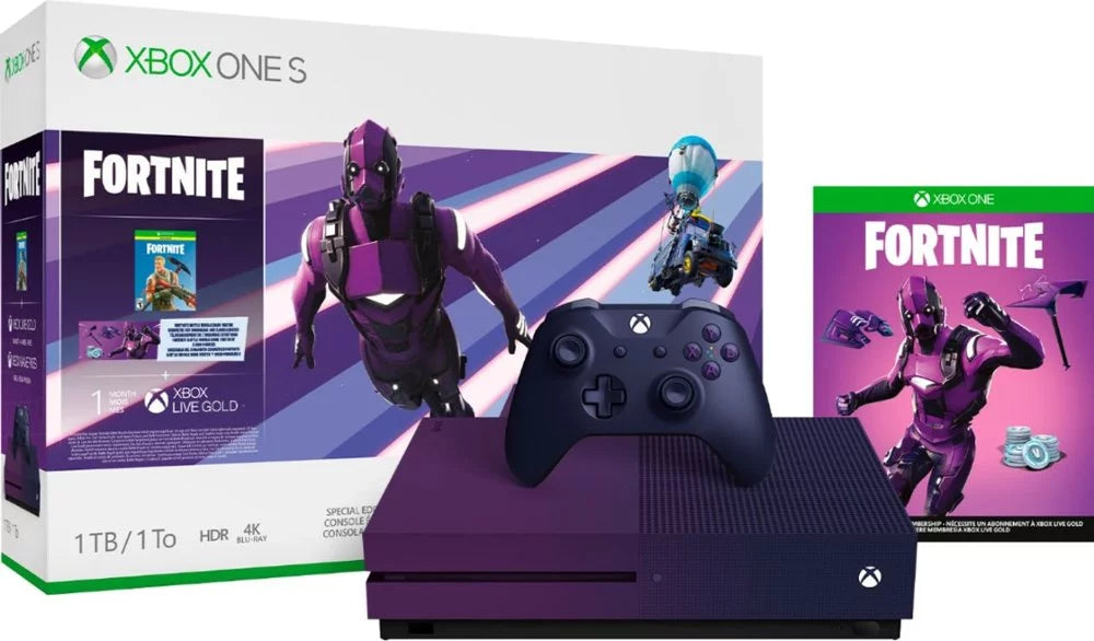 Restored Microsoft 23C-00080 Xbox One Size 1TB Fortnite Battle Royale Sizepecial Edition Console Bundle Gradient Purple (Refurbished)