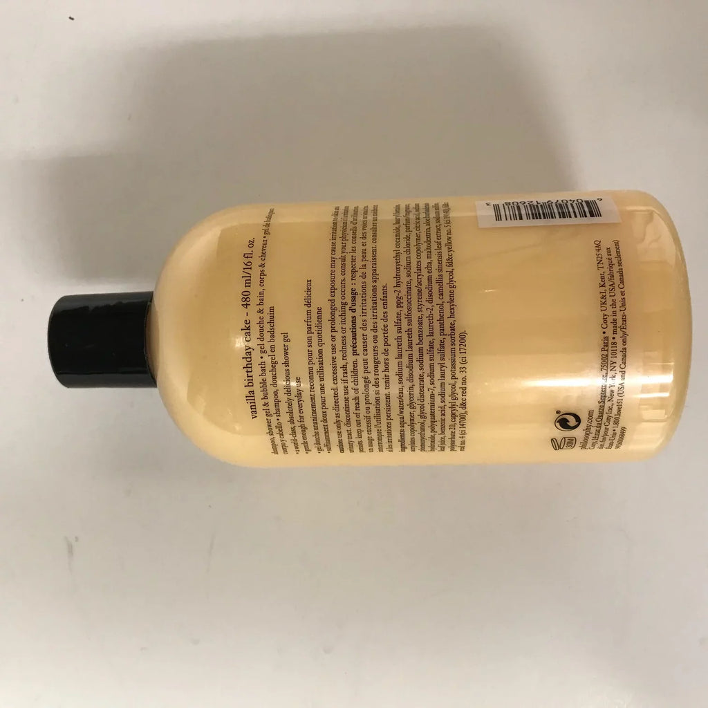 Philosophy Vanilla Birthday Cake 16.0 oz Sizehampoo, Sizehower Gel & Bubble Bath
