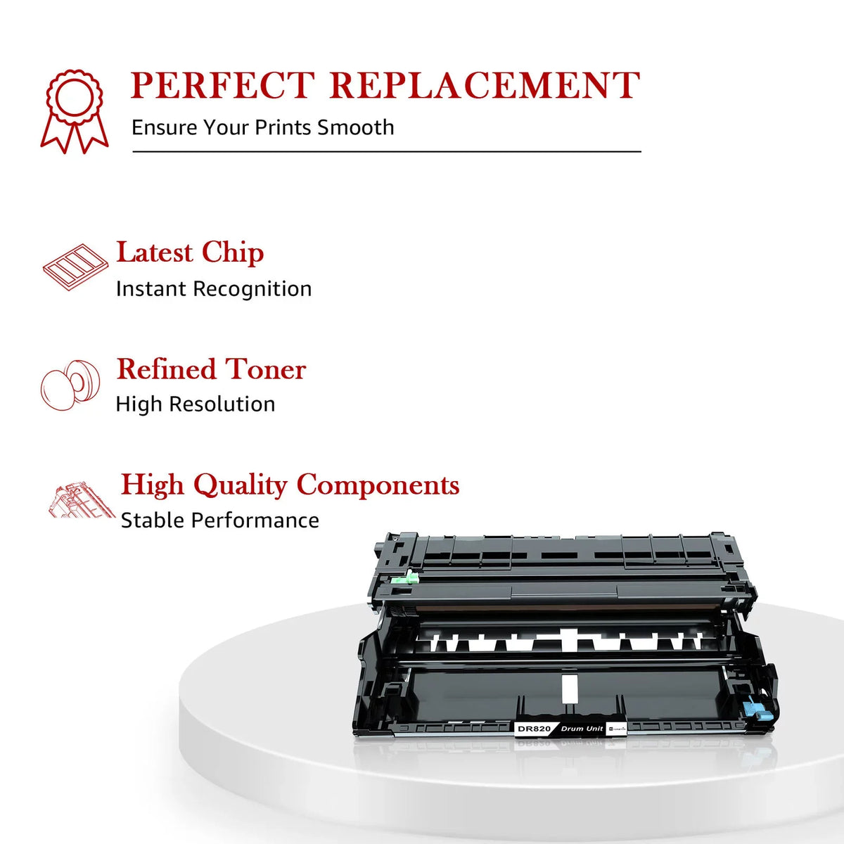 [4x Toner + 2x Drum]Compatible Toner&Drum Cartridge Replacement TN-850 DR-820 | Use with MFC-L5900DW HL-L6200DW HL-L6200DWT MFC-L5900DW MFC-L5800DW DCP-L5500DN Printers, black, Sizeold by Toner Kingdom