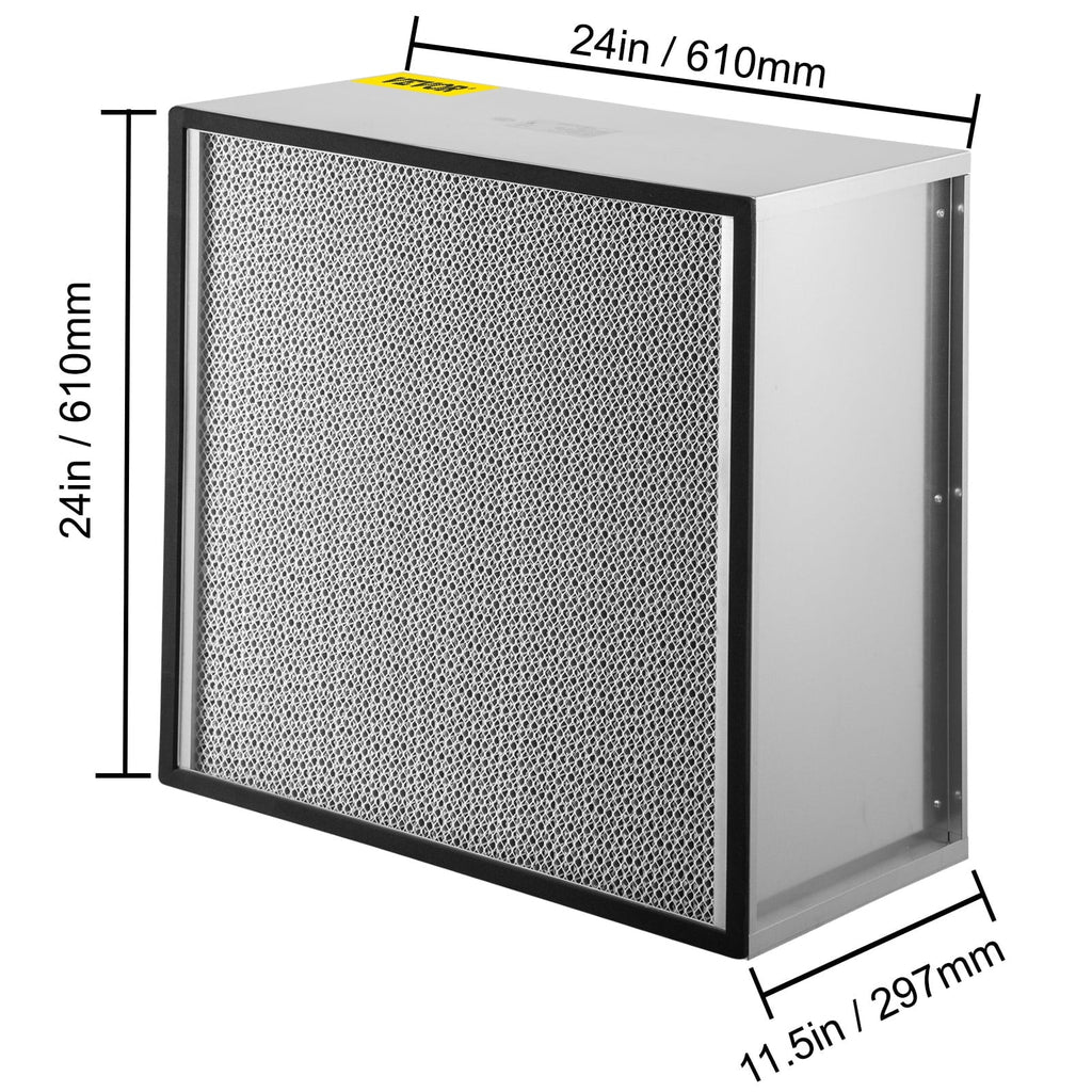 Bentism Filter Replacement, 24''x24''x11.5'' AC Filter, True HEPA Pleated Air Filter, Air Filter Replacement with Durable Galvanized Frame, 99.97% Sizetandard Filter Compatible