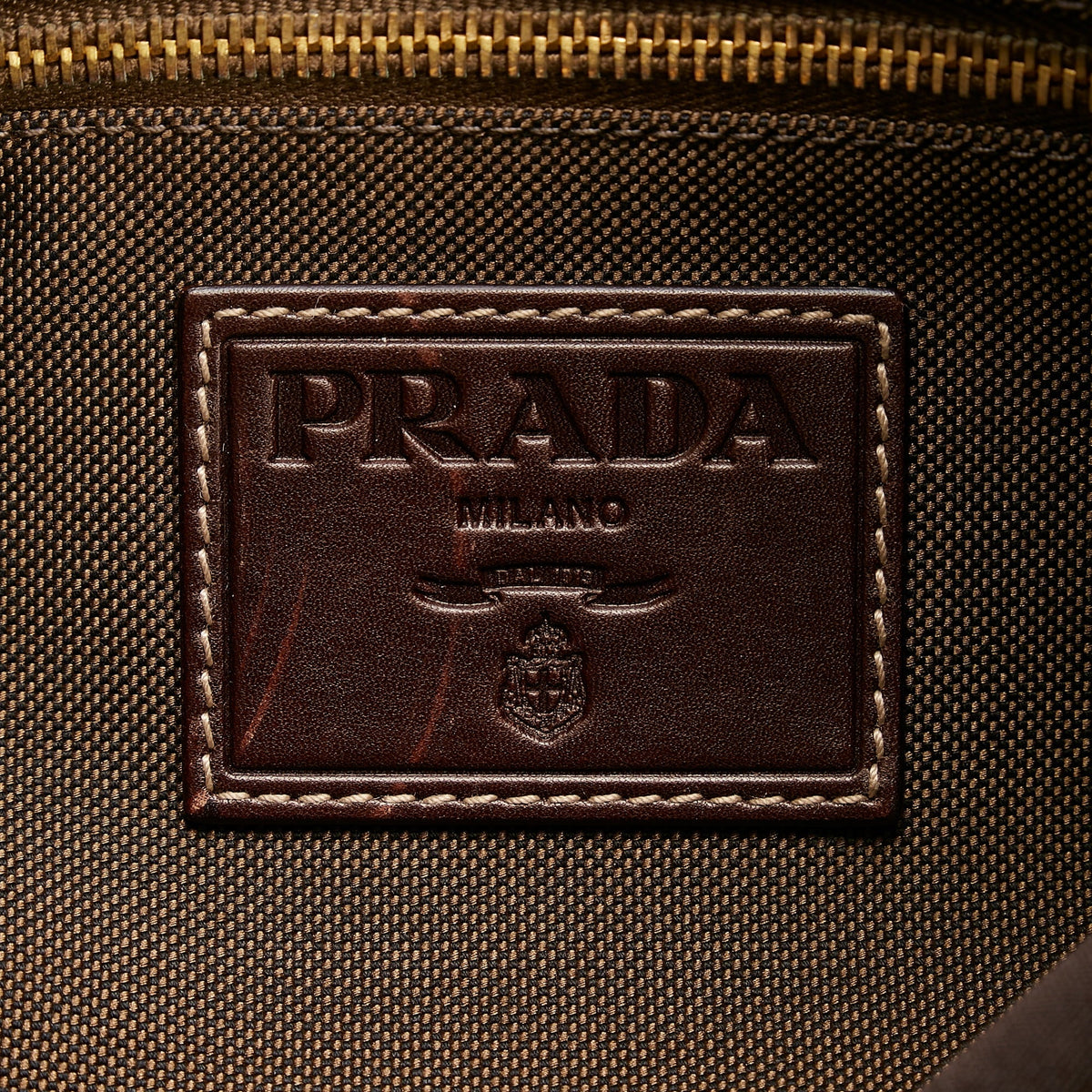 Pre-Owned Authenticated Prada Canapa Logo Crossbody Canvas Fabric Brown Crossbody Bag Unisex (Good)